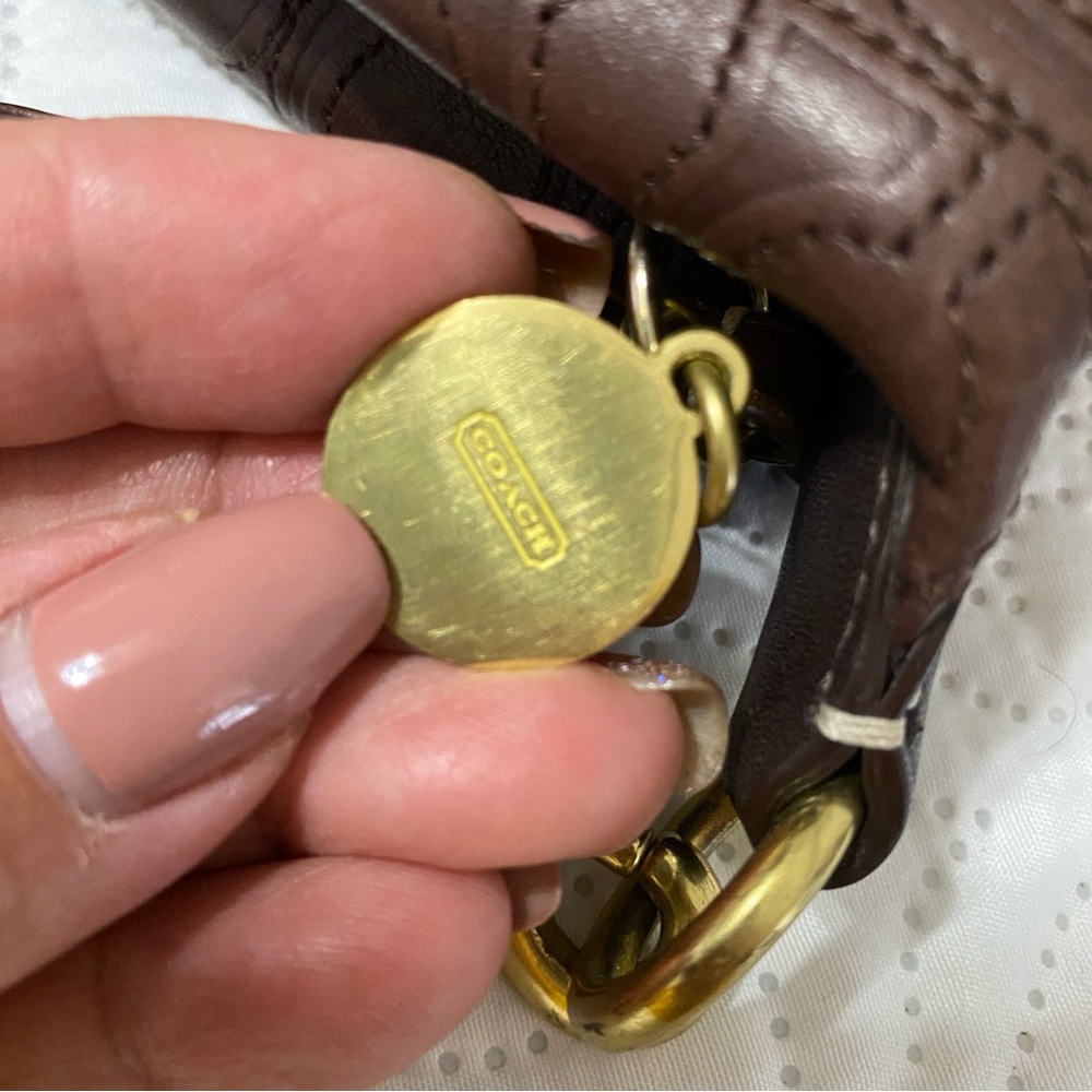 Coach Embroidered Leather Handbag - Picture 10 of 13